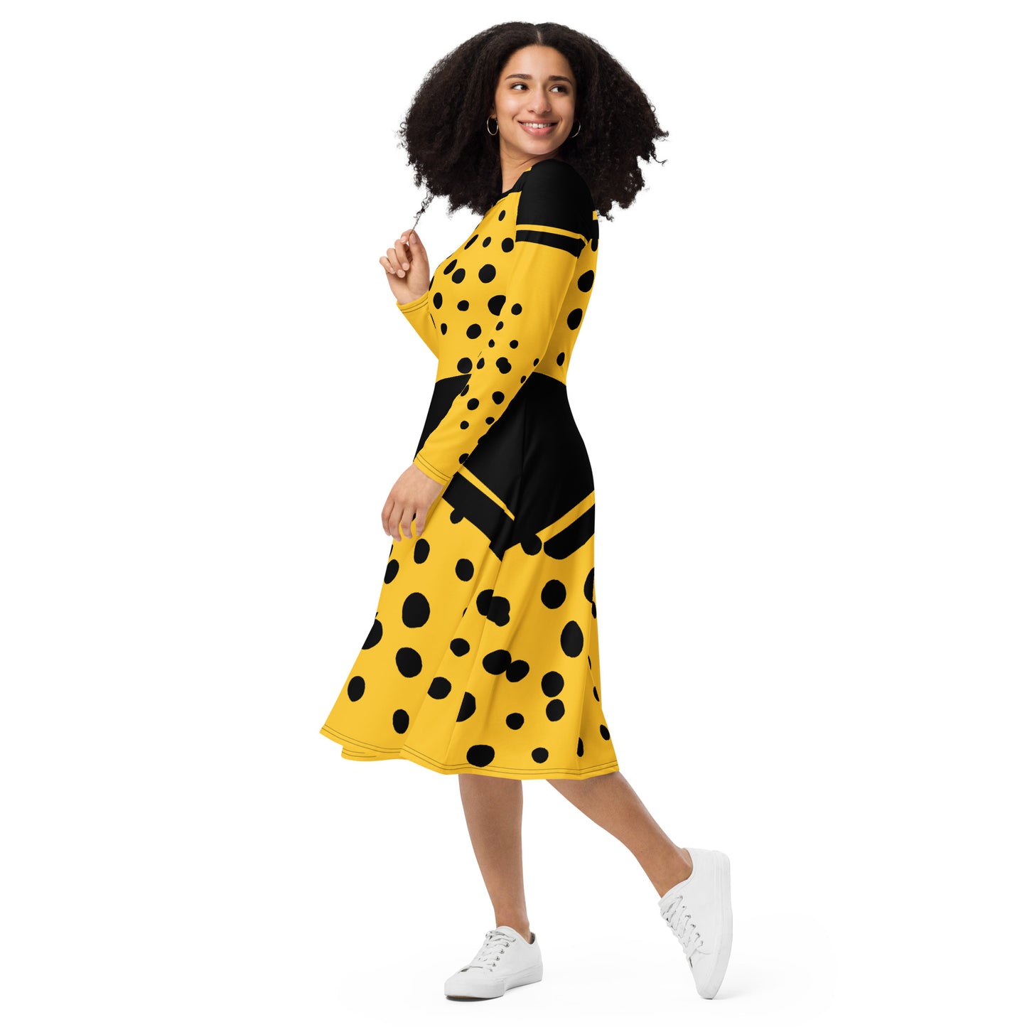 WOKE MOB long sleeve midi dress