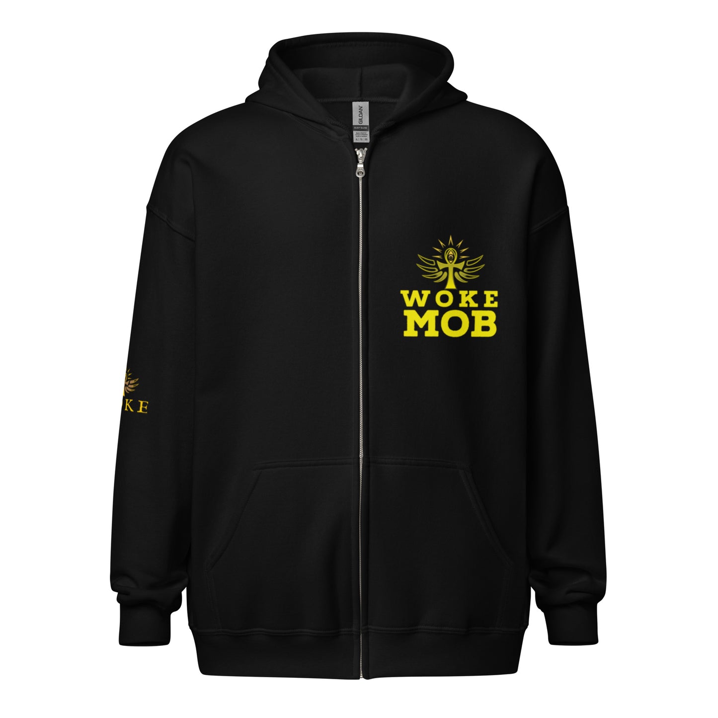 Unisex WOKE MOB heavy blend zip hoodie