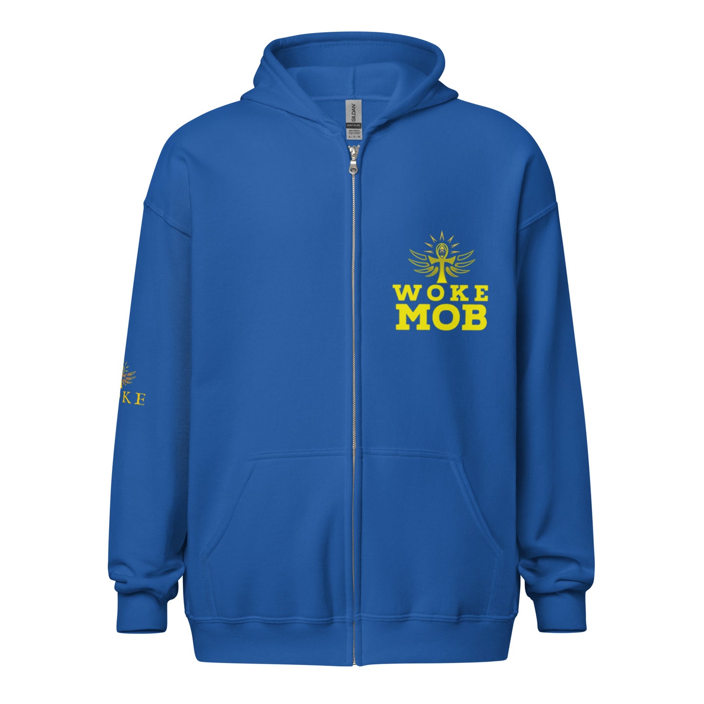 Unisex WOKE MOB heavy blend zip hoodie