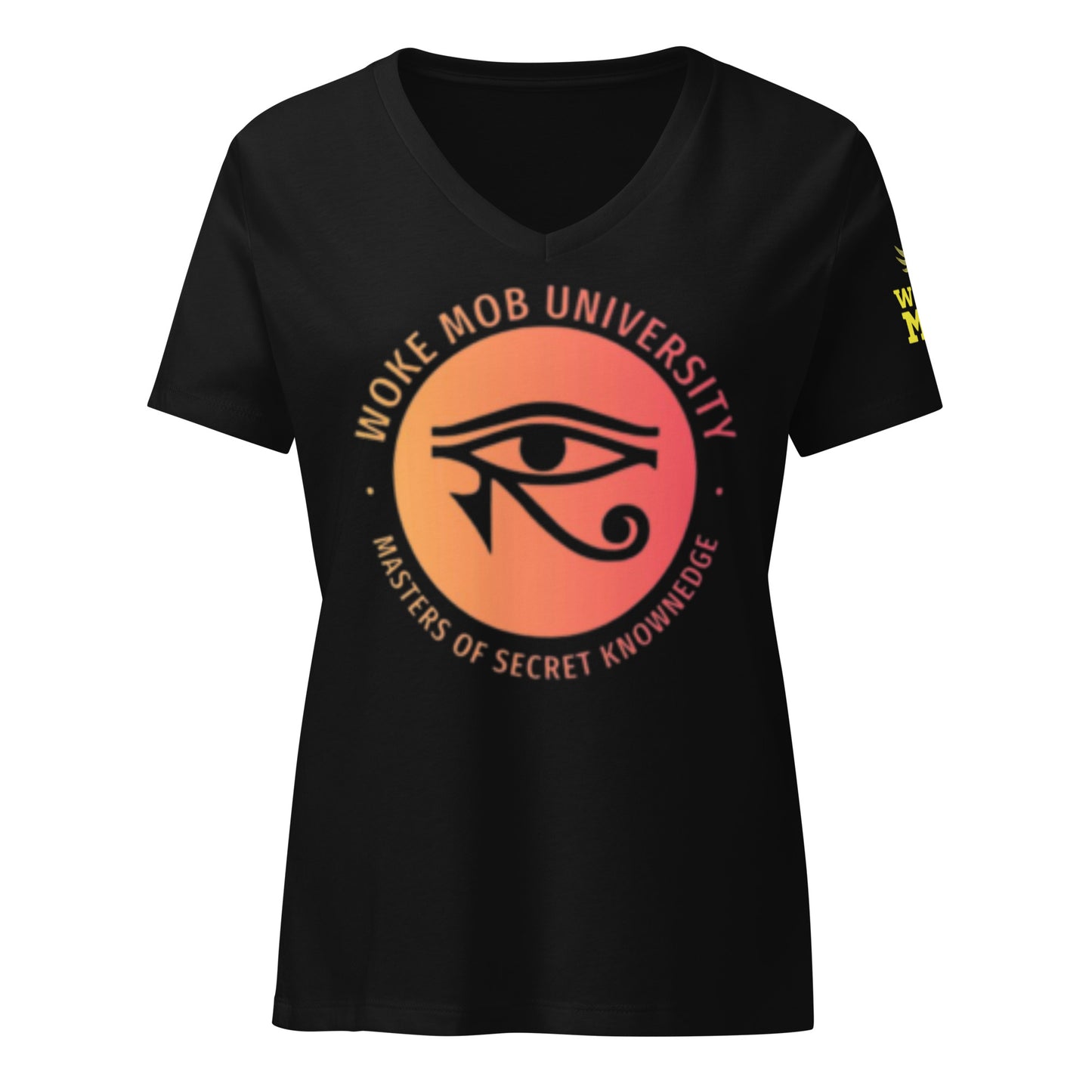 Women’s WOKE MOB U relaxed v-neck t-shirt