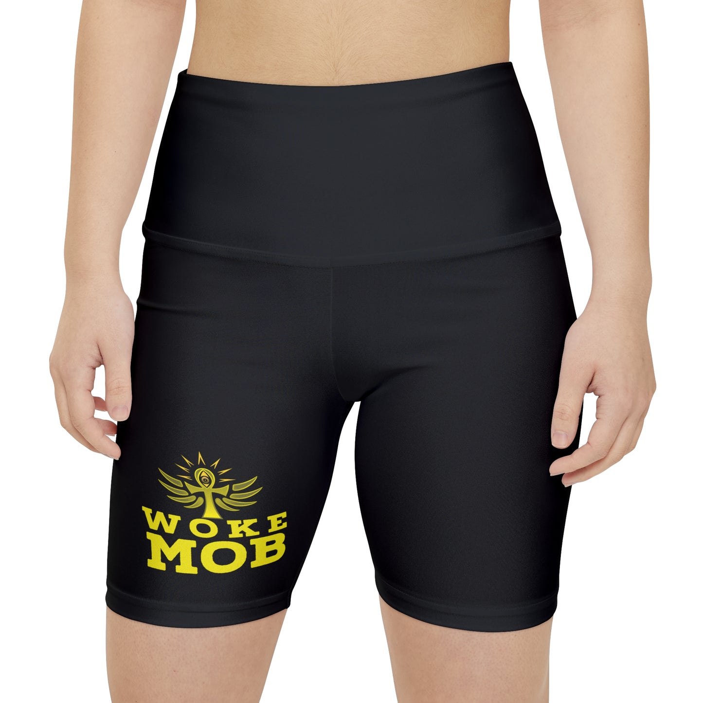 Women's "WOKE" Workout Shorts (AOP)