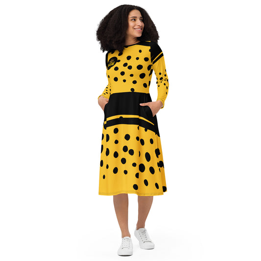 WOKE MOB  long sleeve midi dress