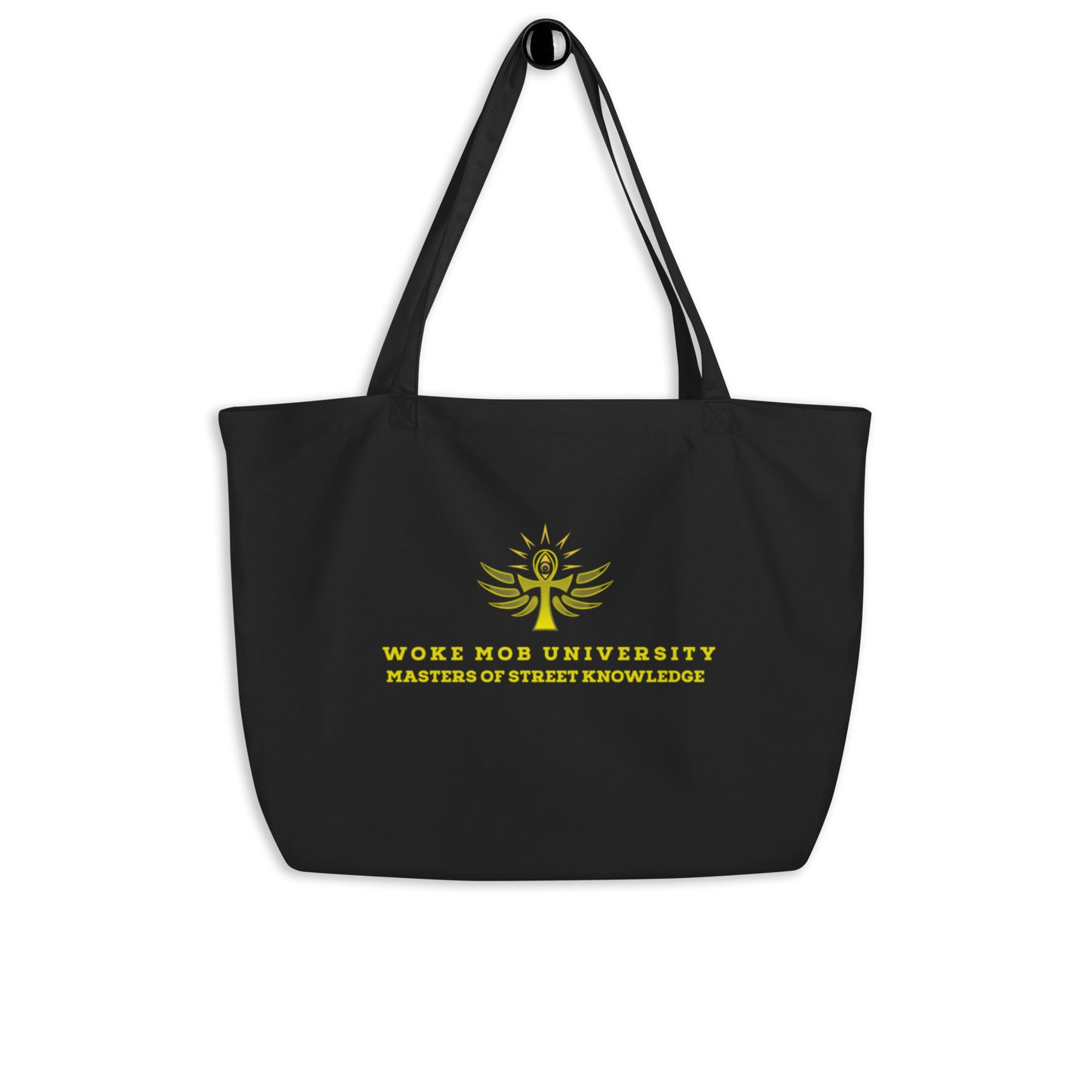 Large organic WOKE MOB U  tote bag