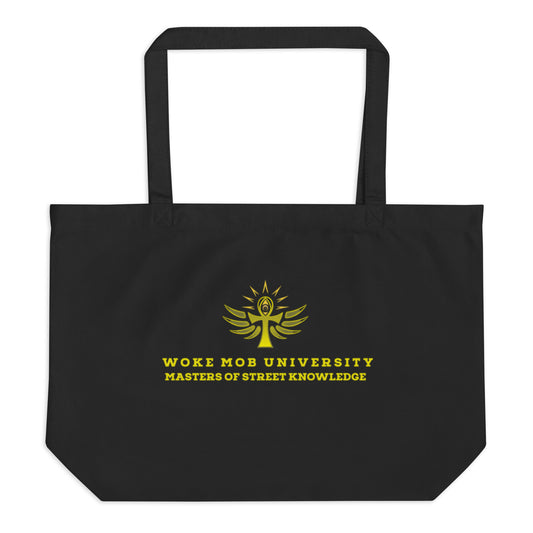 WOKE MOB U Large organic tote bag