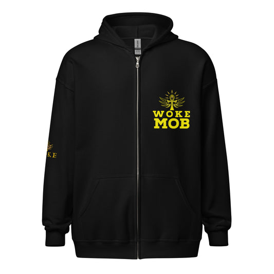 Unisex WOKE MOB  heavy blend zip hoodie